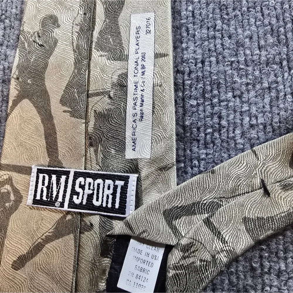 Vintage MLB Baseball Silk Tie All Over Print Players Novelty Necktie Sports Fan